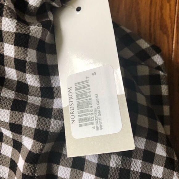 NEW ✨ Nordstrom BP Gingham One Shoulder Blouse - Picture 4 of 7